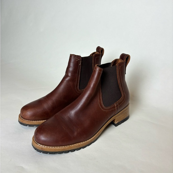 Patina Brown Leather Ankle Boots - Picture 3 of 4